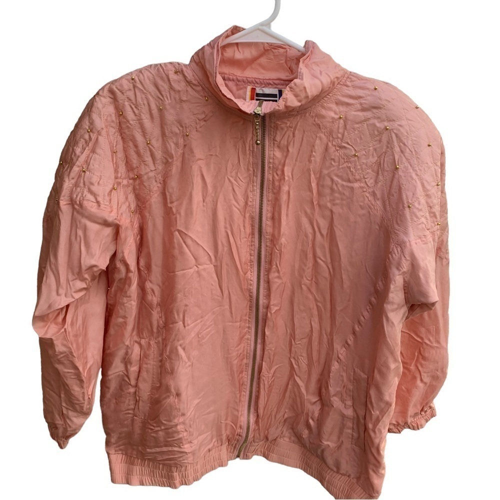 🆕 Vintage EVR Silk Bomber Jogger Jacket New with Tags Women’s Size Extra Large